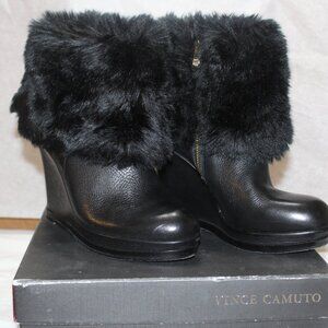 Vince Camuto Ankle Bootie with Faux Fur